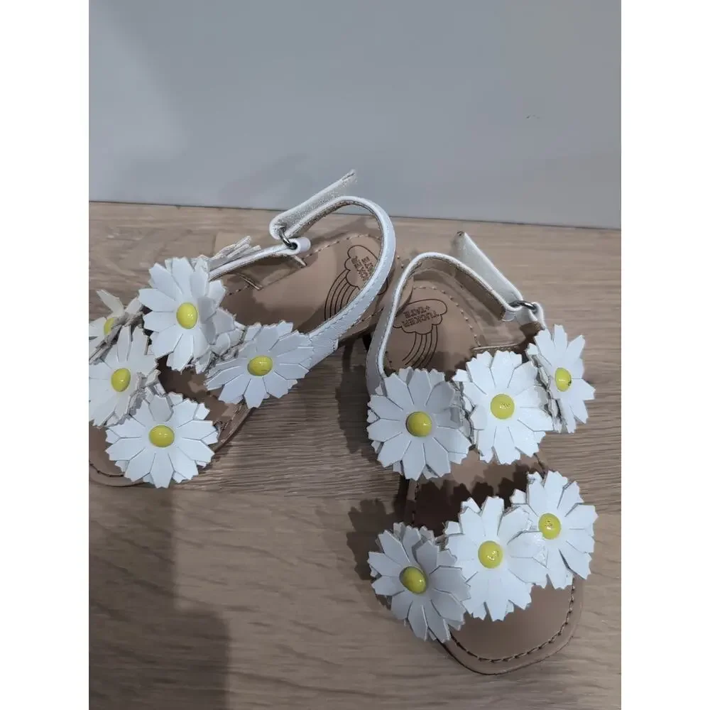 3 Girls Size 9C White Sandals Carter's Sugar Tucker + Tate Floral‎ Butterfly Lot